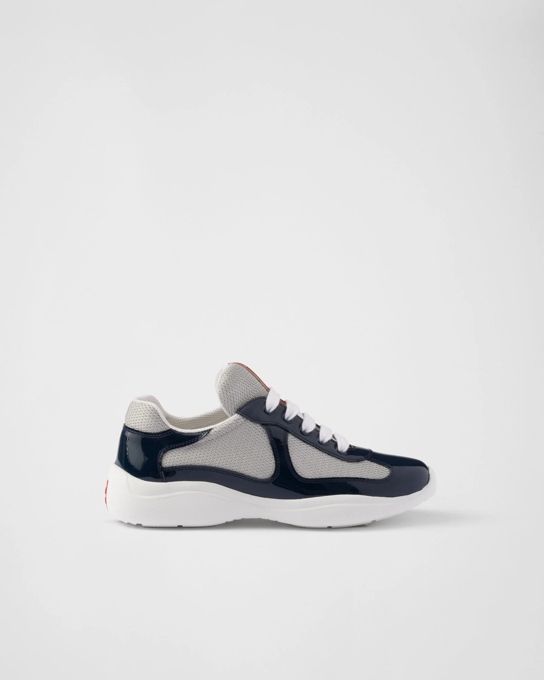 Baskets Prada America’s Cup en tissu Bike bleu roi