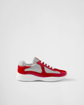Baskets Prada America’s Cup en tissu Bike rouge