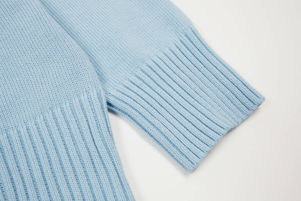 Pull Col Rond Ami Bleu en laine