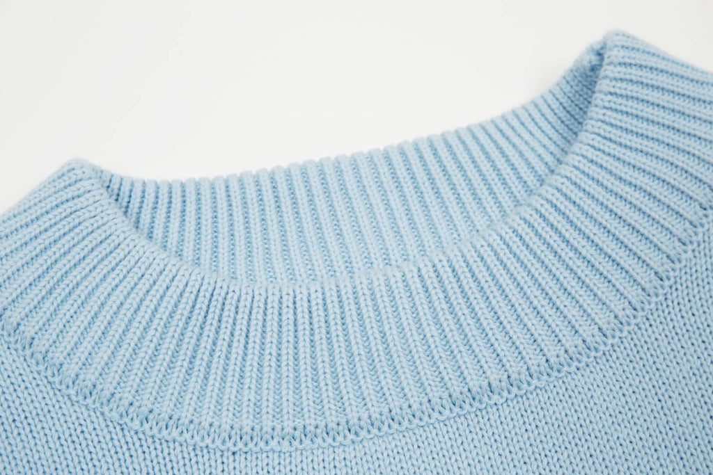 Pull Col Rond Ami Bleu en laine