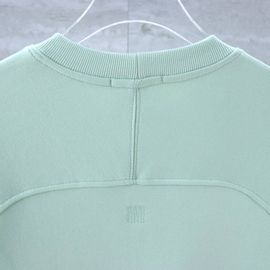 Pull Noir vert clair col rond Ami