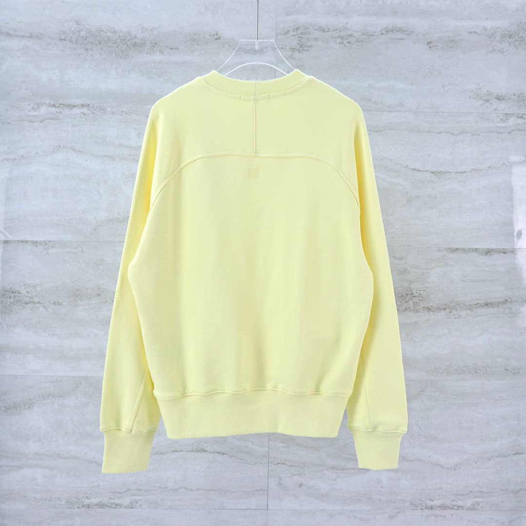 Pull Jaune col rond Ami