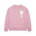 Pull Col Rond Ami Rose en laine