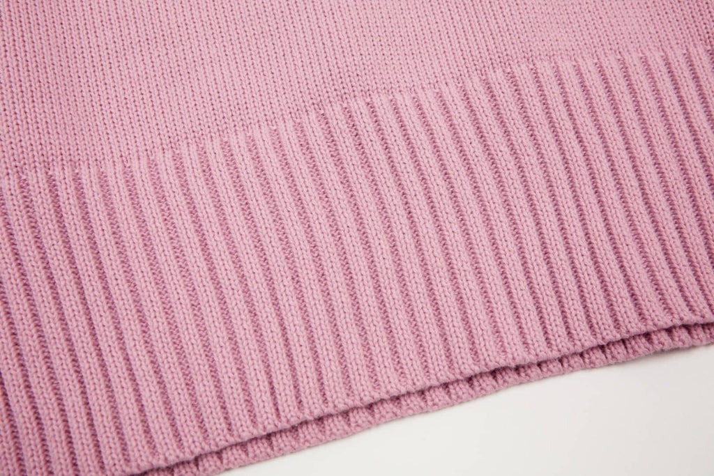 Pull Col Rond Ami Rose en laine