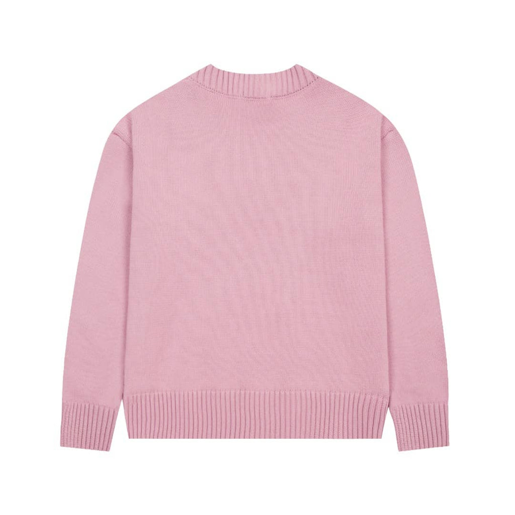Pull Col Rond Ami Rose en laine