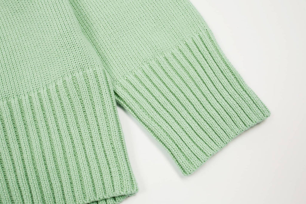 Pull Col Rond Ami Vert en laine