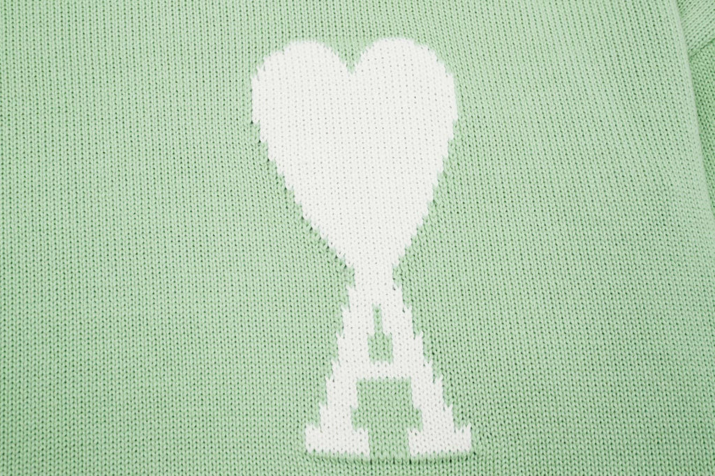 Pull Col Rond Ami Vert en laine