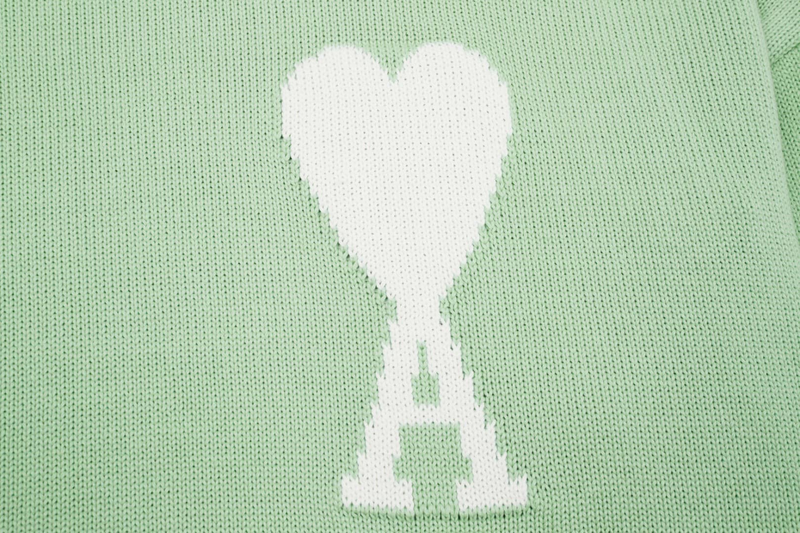 Pull Col Rond Ami Vert en laine