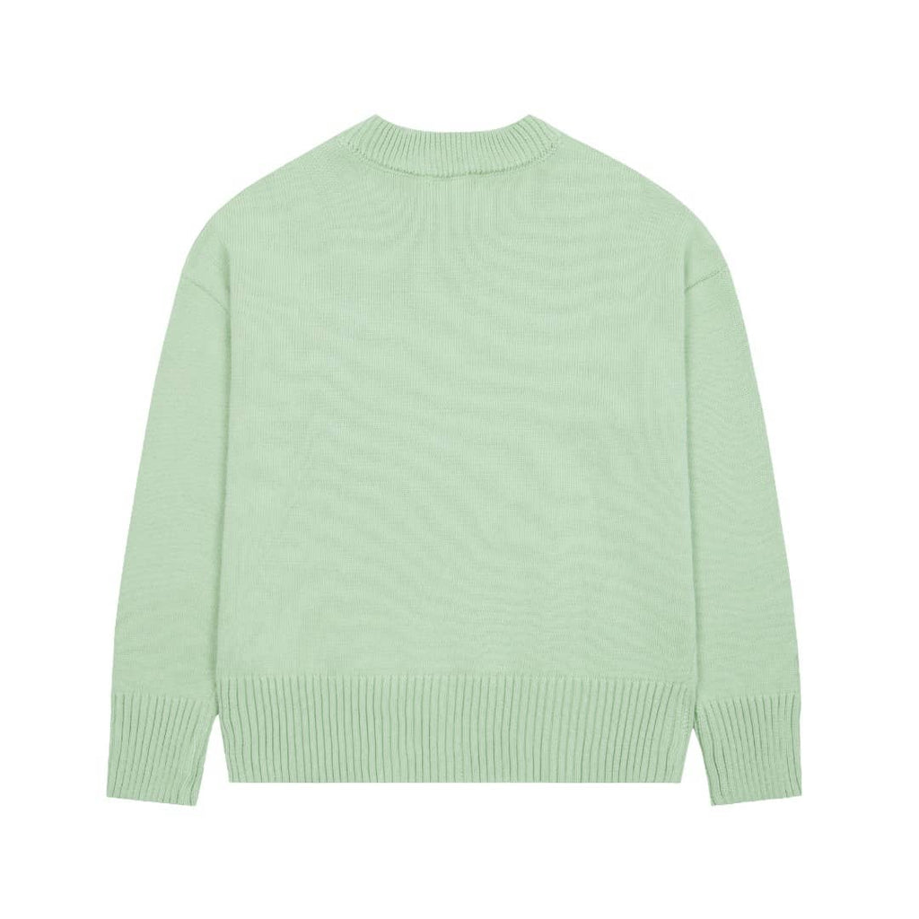 Pull Col Rond Ami Vert en laine