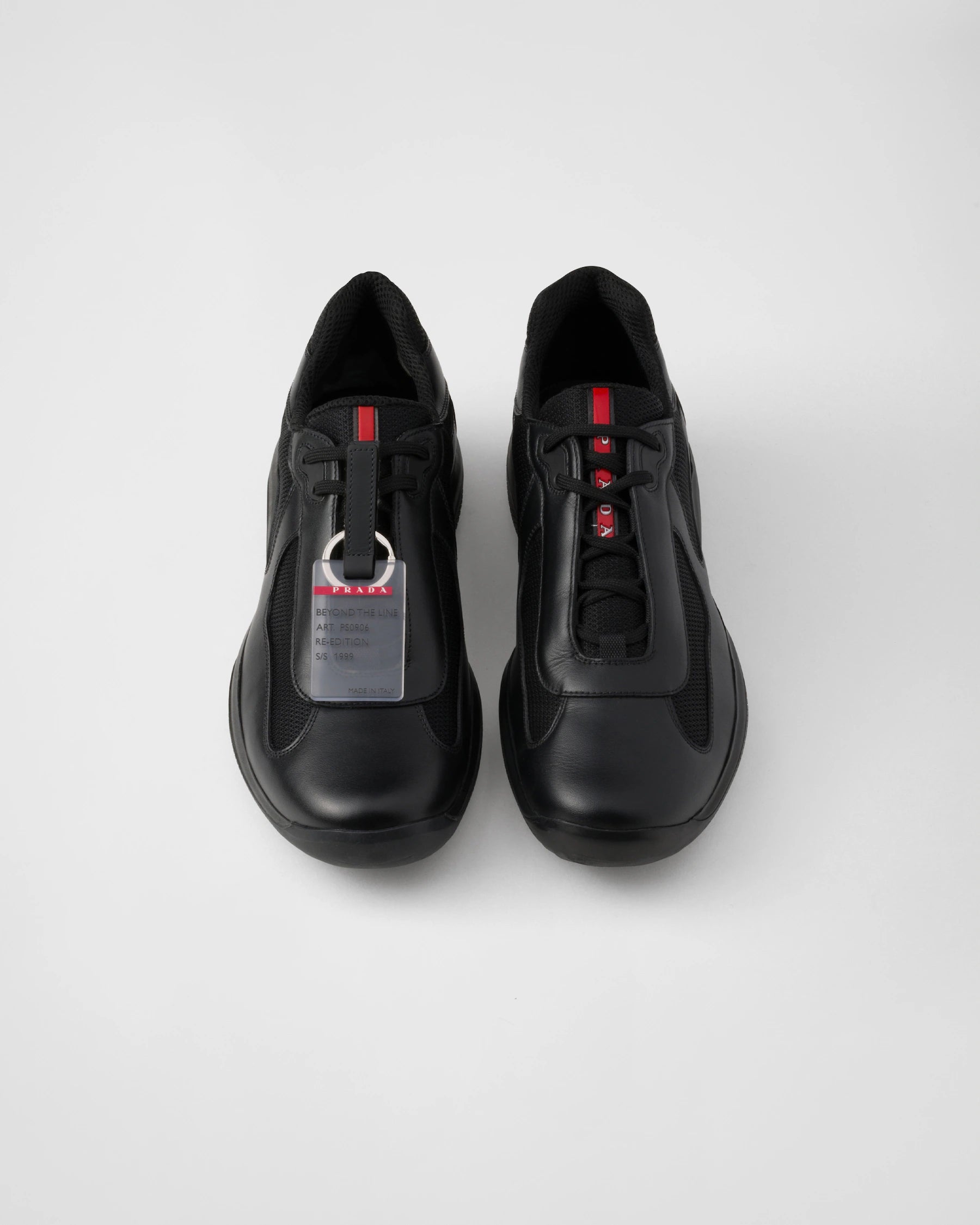 Baskets Prada America’s Cup en tissu Bike full black