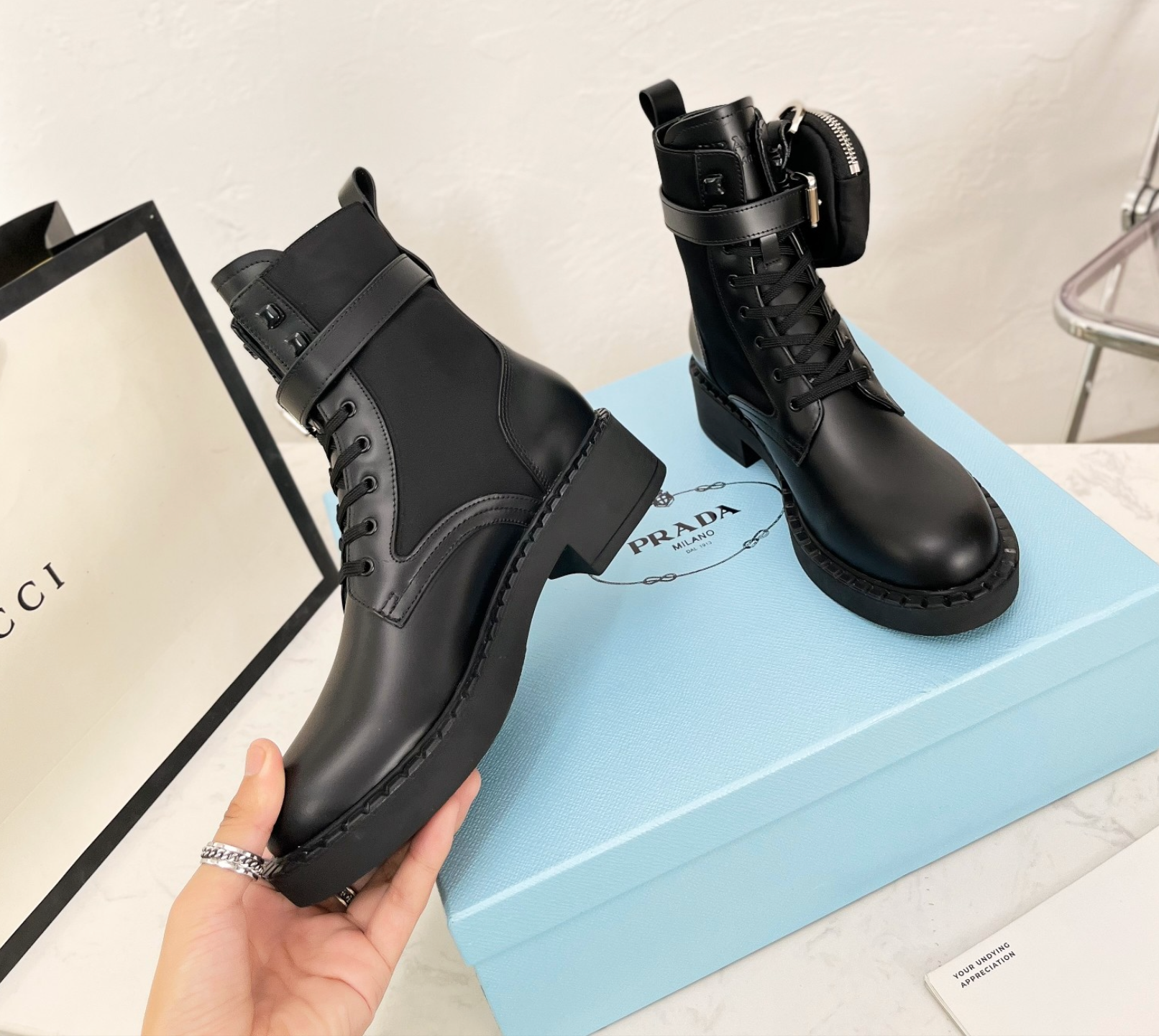 Bottines Prada