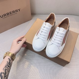 Sneakers Burberry en coton House check et cuir