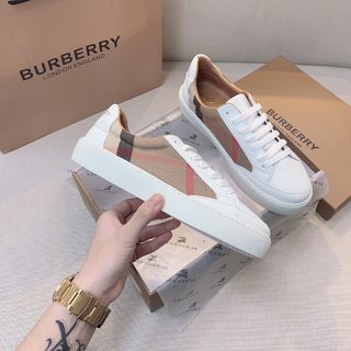 Sneakers Burberry en coton House check et cuir