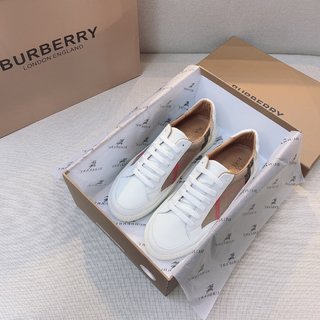 Sneakers Burberry en coton House check et cuir