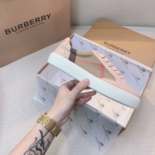 Sneakers Burberry en coton House check et cuir