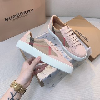 Sneakers Burberry en coton House check et cuir