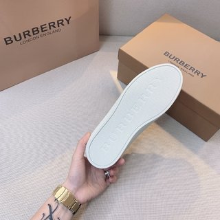 Sneakers Burberry en coton House check et cuir