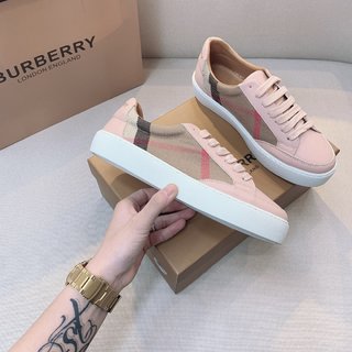 Sneakers Burberry en coton House check et cuir