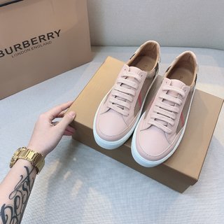 Sneakers Burberry en coton House check et cuir