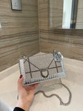 Sac Dior Diorama (Argenté) 21cm