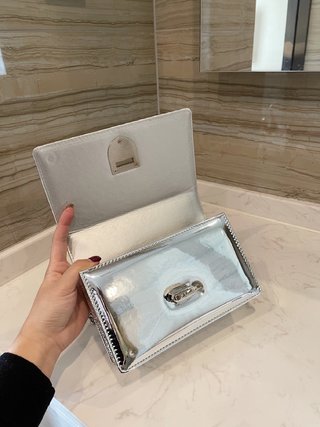 Sac Dior Diorama (Argenté) 21cm