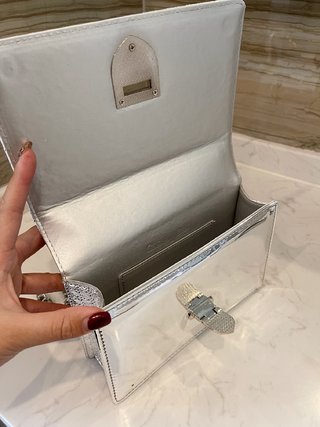 Sac Dior Diorama (Argenté) 21cm