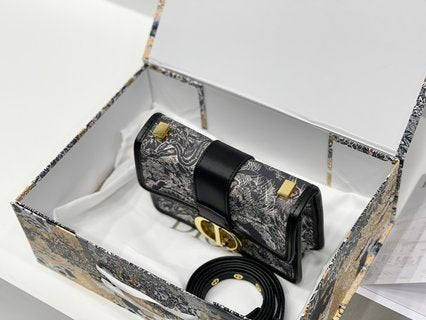 Sac Dior 2021 Toile de Jouy 22cm