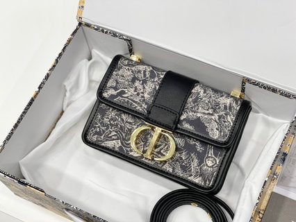 Sac Dior 2021 Toile de Jouy 22cm
